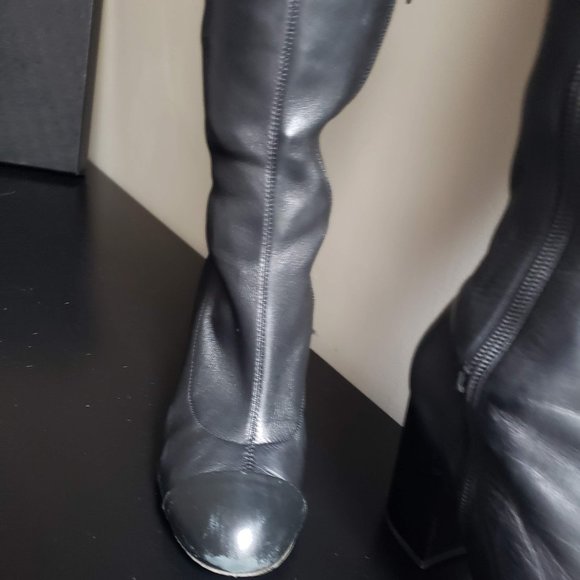 COPY - CHANEL | Black Over the Knee Boots | 36.5 - Picture 12 of 15
